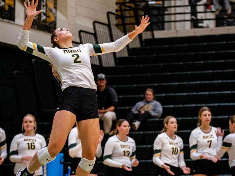 Bhsu volleyball 1 Black Hills, Spearfish, Black Hills State University, Volleyball, Serving