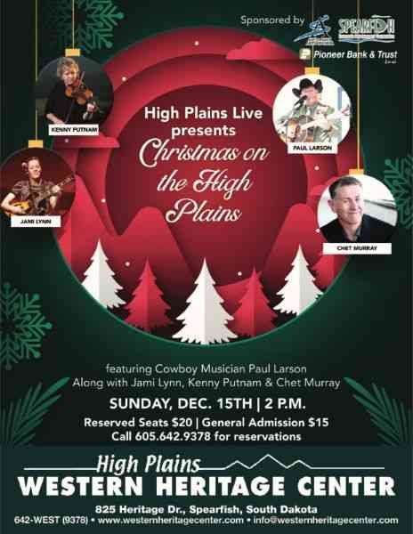 Spearfish, Black Hills, South Dakota, Christmas on the High Plains, High Plains Western Heritage Center