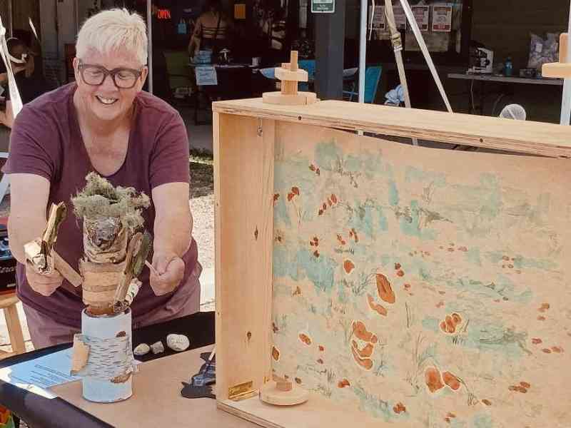 Mushroom Crankies Puppet Sow with Linda Boyle, Henry's Books, Puppets, Spearfish, South Dakota, Black Hills