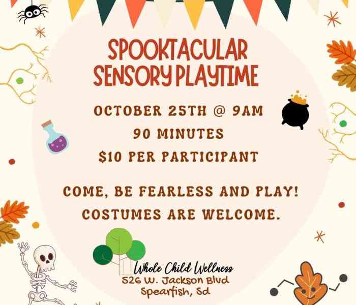 Sensory playtime Spooktacular Sensory Playtime, Black Hills, Spearfish, South Dakota, Whole Child Wellness
